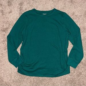 Green Maternity Shirt Small NWT Old Navy Waffle Knit Emerald Green Shirt